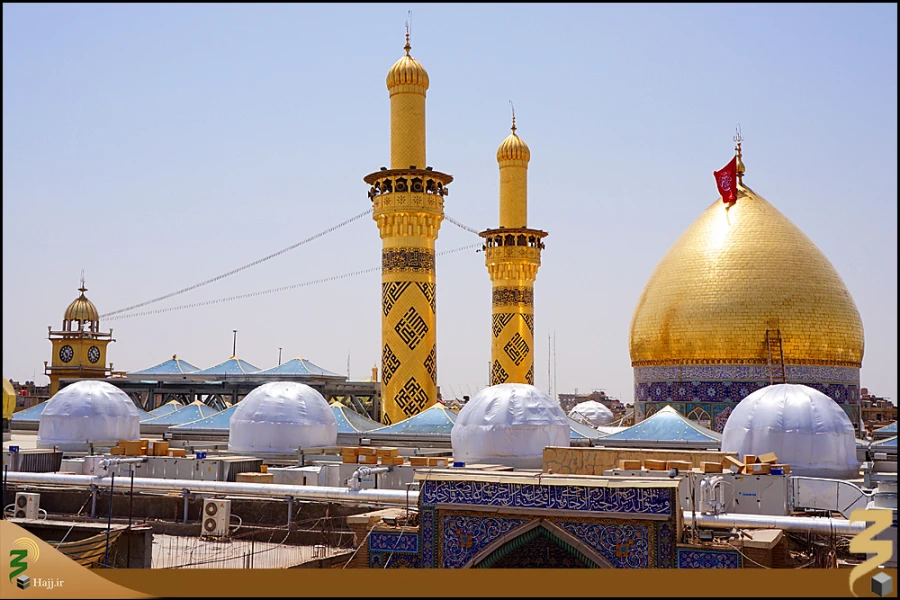 گنبد و گلدسته حرم حضرت عباس