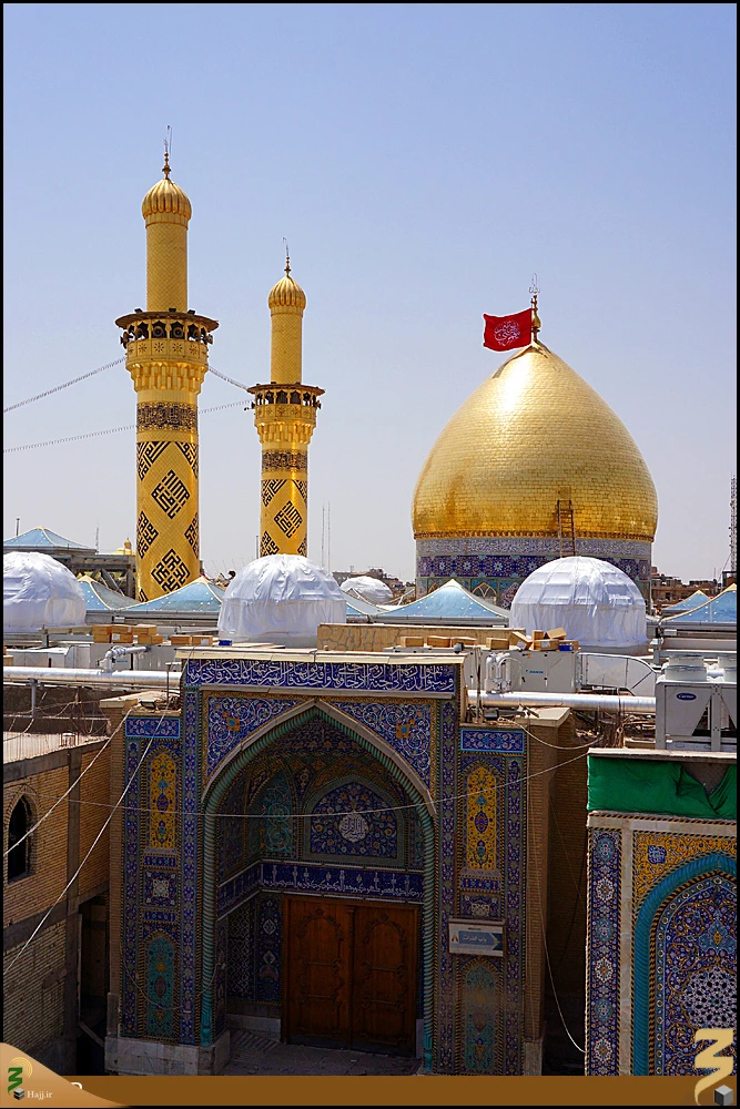 گنبد و گلدسته حرم حضرت عباس