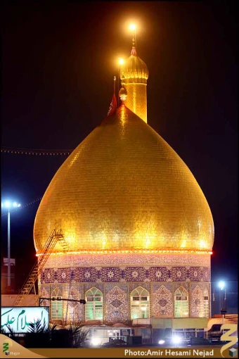 گنبد و گلدسته حرم حضرت عباس