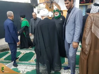 حضور مسؤل بعثه مقام معظم رهبری در نمازجمعه نجف اشرف 3