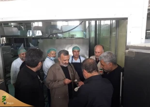 بازدید رئیس سازمان حج و زیارت از طبخ غذا درآشپزخانه های مرکزی این سازمان برای زائران اربعین 2