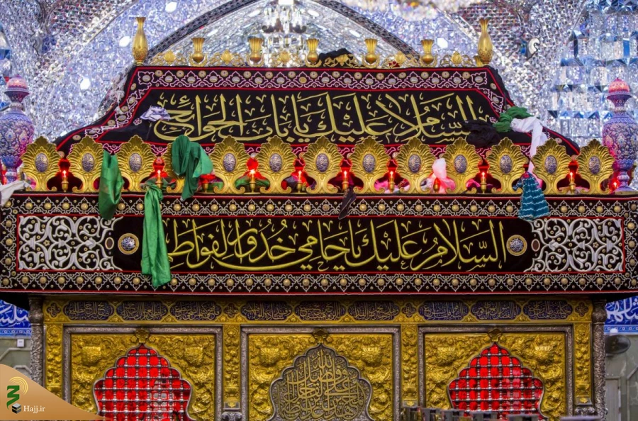 برافراشته شدن پرچم سرخ بر فراز مرقد مطهر حرمین در کربلای معلا 5