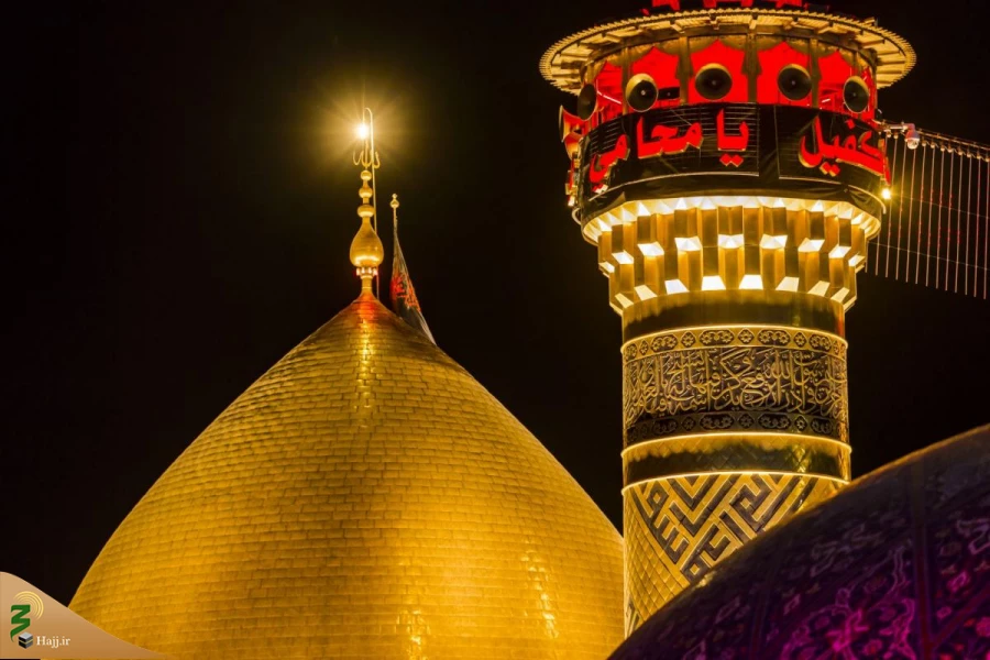 برافراشته شدن پرچم سرخ بر فراز مرقد مطهر حرمین در کربلای معلا 11