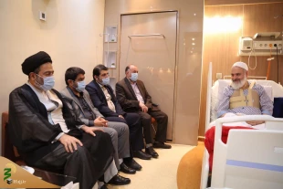 عیادت سرپرست حجاج ایرانی از آیت‌الله حسینی بوشهری 2