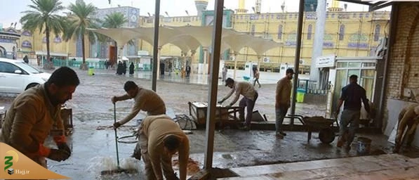 صحن صاحب‌الزمان (عج) حرم کاظمین سنگفرش می‌شود +تصاویر 5