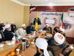 دیدار حجه الاسلام والمسلمین اکبری مدیریت امور اهل سنت بعثه مقام معظم رهبری با روحانیون و مدیران اهل سنت خراسان جنوبی 11