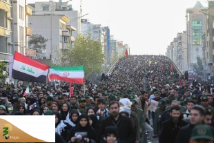 اقامه نماز بر پیکر شهید سپهبد قاسم سلیمانی و یاران مجاهد او به امامت رهبر انقلاب 12