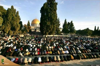 اقامه نماز جمعه ۵۰ هزار فلسطینی در مسجدالاقصی