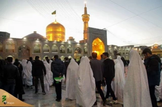 زوجین دانشجو پیوند خود را در حرم مطهر رضوی جشن گرفتند