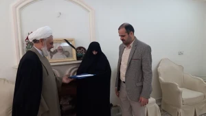 ابراز همدردی مسئول دفتر نمایندگی بعثه قم با خانواده مرحوم بهرامی