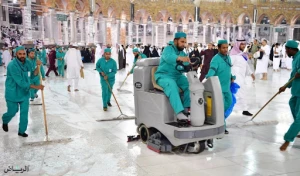 مسجدالحرام چهار بار در روز ضد عفونی می‌شود