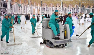 مسجدالحرام چهار بار در روز ضد عفونی می‌شود