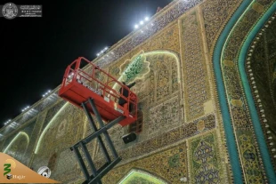 عکس | تزئین حرم مطهر امیرالمومنین(ع) با چهار هزار شاخه گل 8
