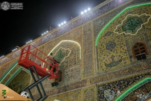 عکس | تزئین حرم مطهر امیرالمومنین(ع) با چهار هزار شاخه گل 10