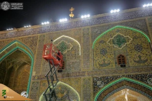 عکس | تزئین حرم مطهر امیرالمومنین(ع) با چهار هزار شاخه گل 13