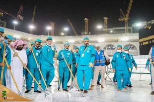 ضدعفونی کعبه و مسجدالحرام + عکس 2