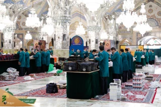 آغاز «رزمایش مهربانانه خادمین امام رئوف(ع)» در حرم رضوی