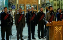 برافراشته شدن پرچم عزا در حرم علوی 4