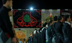 برافراشته شدن پرچم عزا در حرم علوی 8