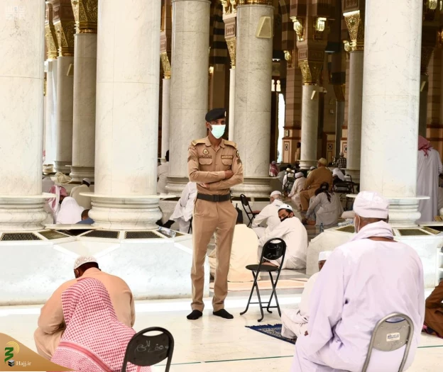 تصاویری از حضور نمازگزاران در مسجد النبی 6