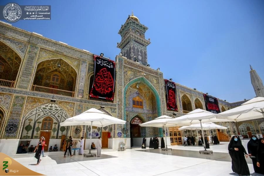 حرم حضرت امیرالمؤمنین(ع) در عزای امام جواد(ع) سیاهپوش شد+ تصاویر 7