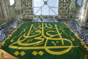 حرم حضرت اباالفضل العباس (ع) مزیّن به نام امیرالمؤمنین(ع) شد+تصاویر 8