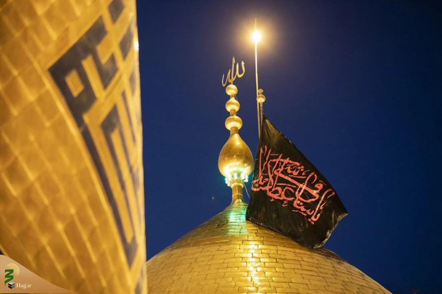 تعویض پرچم گنبد مطهر امام حسین(ع) و حضرت عباس(ع) همزمان با آغاز ماه محرم 3
