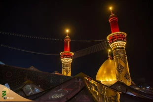 تعویض پرچم گنبد مطهر امام حسین(ع) و حضرت عباس(ع) همزمان با آغاز ماه محرم 6