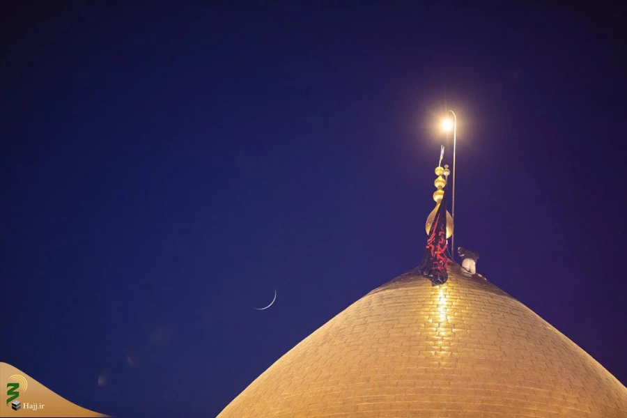 تعویض پرچم گنبد مطهر امام حسین(ع) و حضرت عباس(ع) همزمان با آغاز ماه محرم 7