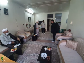 دیدار و دلجویی نماینده بعثه در منطقه قم از خانواده مرحوم صفائی حائری