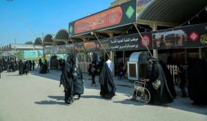 خدمات رسانی موکب خادمان حرم علوی به زائران اربعین 