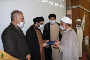 آیین تودیع و معارفه مسؤول دفتر نمایندگی بعثه مقام معظم رهبری در استان سیستان و بلوچستان برگزار شد 3