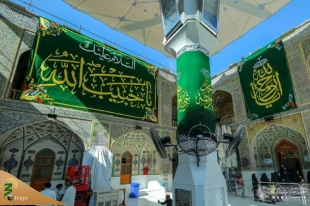 آذین بندی صحن و سرای حرم مطهر علوی در آستانه میلاد خجسته رسول اکرم (ص) (تصاویر)
 9