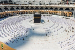 تصاویری از رعایت فاصله گذاری اجتماعی در مسجدالحرام 2