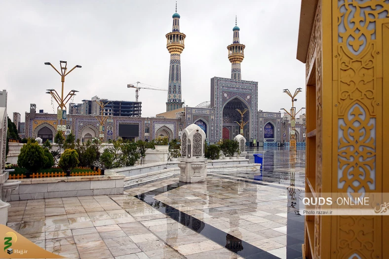 بارش باران پاییزی در حرم مطهر رضوی 2
