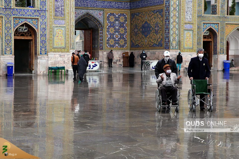 بارش باران پاییزی در حرم مطهر رضوی 8