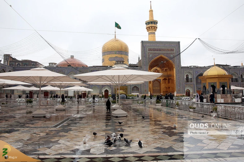 بارش باران پاییزی در حرم مطهر رضوی 10