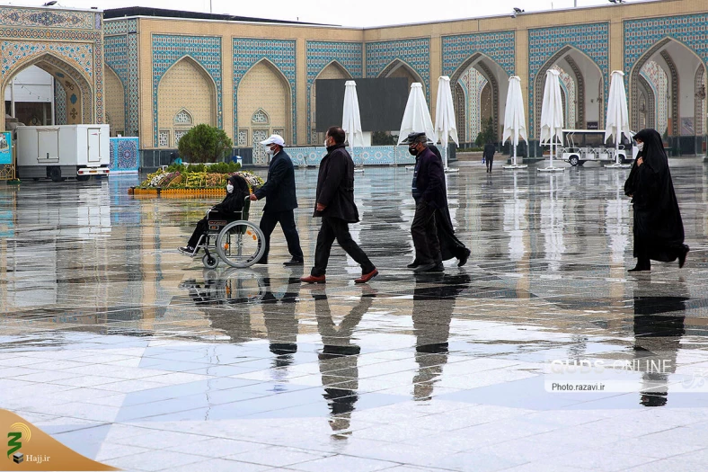 بارش باران پاییزی در حرم مطهر رضوی 15