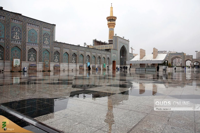 بارش باران پاییزی در حرم مطهر رضوی 17