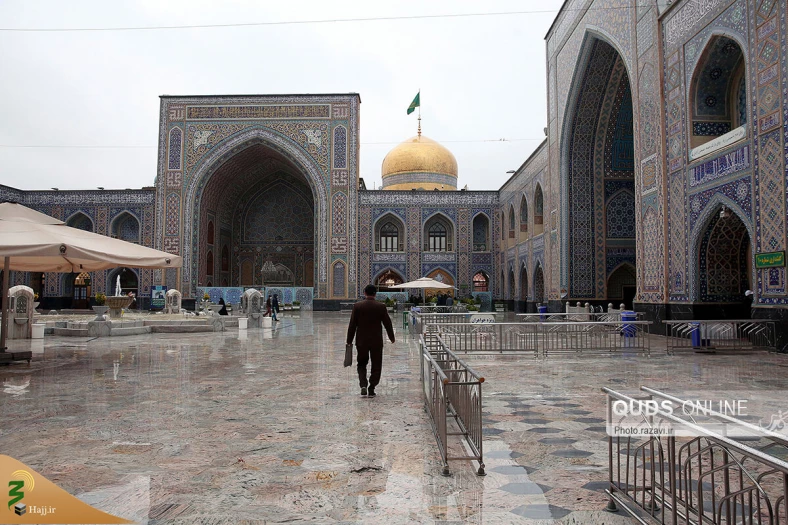 بارش باران پاییزی در حرم مطهر رضوی 21