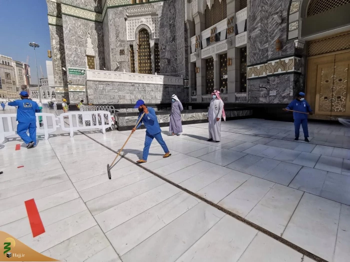تصاویری از نظافت مسجدالحرام به طور روزانه 8