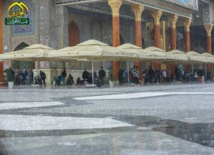 بارش باران پاییزی در حرم شریفین کاظمین+ عکس