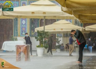 بارش باران پاییزی حرم شریفین کاظمین+ عکس 5