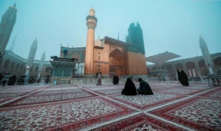 فضای مه آلود بارگاه منور علوی 2