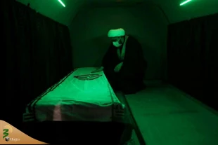 خاکسپاری پیکر آیت الله مصباح یزدی در جوار مرقد آیت الله بهجت 3