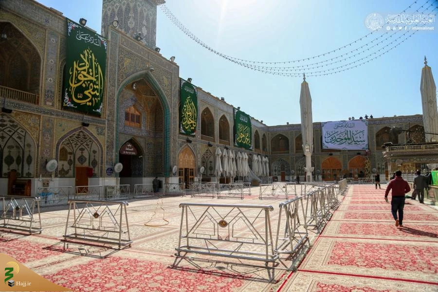 آذین بندی آستان مطهرعلوی به مناسبت میلاد فرخنده امام علی(ع) و امام جواد(ع)+عکس 3