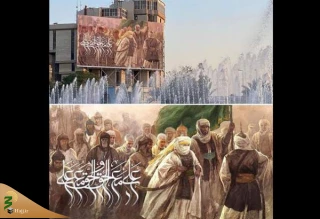 بزرگ‌ترین دیوارنگاره بغداد با نقاشی حسن روح‌الامین رونمایی شد