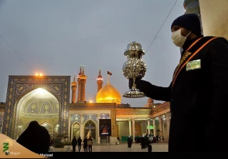 مراسم عزاداری شهادت امام موسی کاظم(ع) در حرم حضرت معصومه(س) برگزار شد