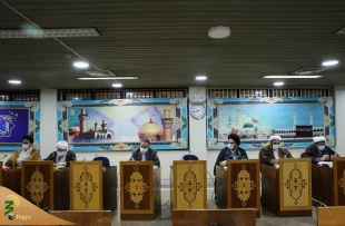 At the meeting of the Deputies and Managers Council of Supreme Leader Delegation Office
Reviewing different units suggestions for the upcoming Hajj 
 5