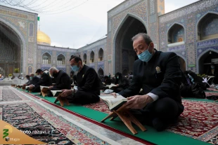 ترتیل خوانی قرآن کریم در حرم مطهر رضوی/ عکس
 2